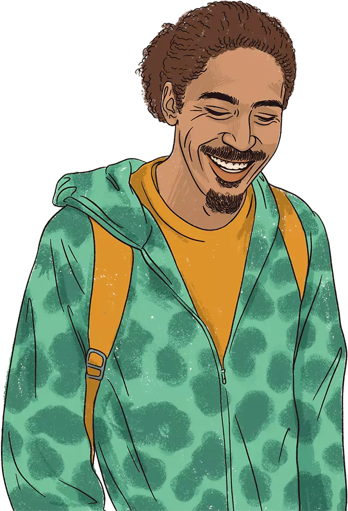 Young mixed race man smiling